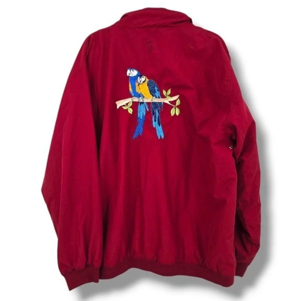 Preswick & Moore Golf Pullover Jacket Parrot Embroidered Lightweight XL - Picture 1 of 10